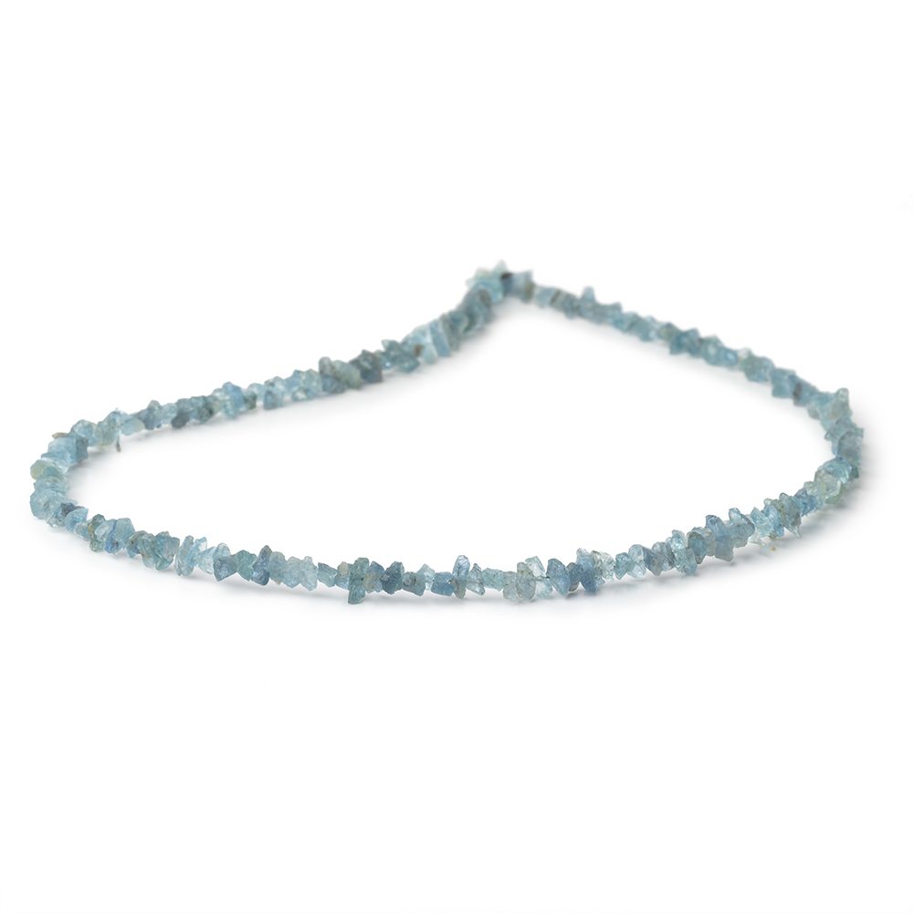 3-5mm Light Blue Aquamarine Raw Crystal Beads 16 inch 175 pieces