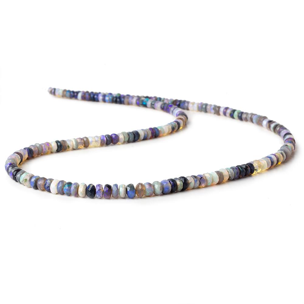3-5mm Lilac Purple Australian Opal faceted rondelles 18 inch 205 beads AAA