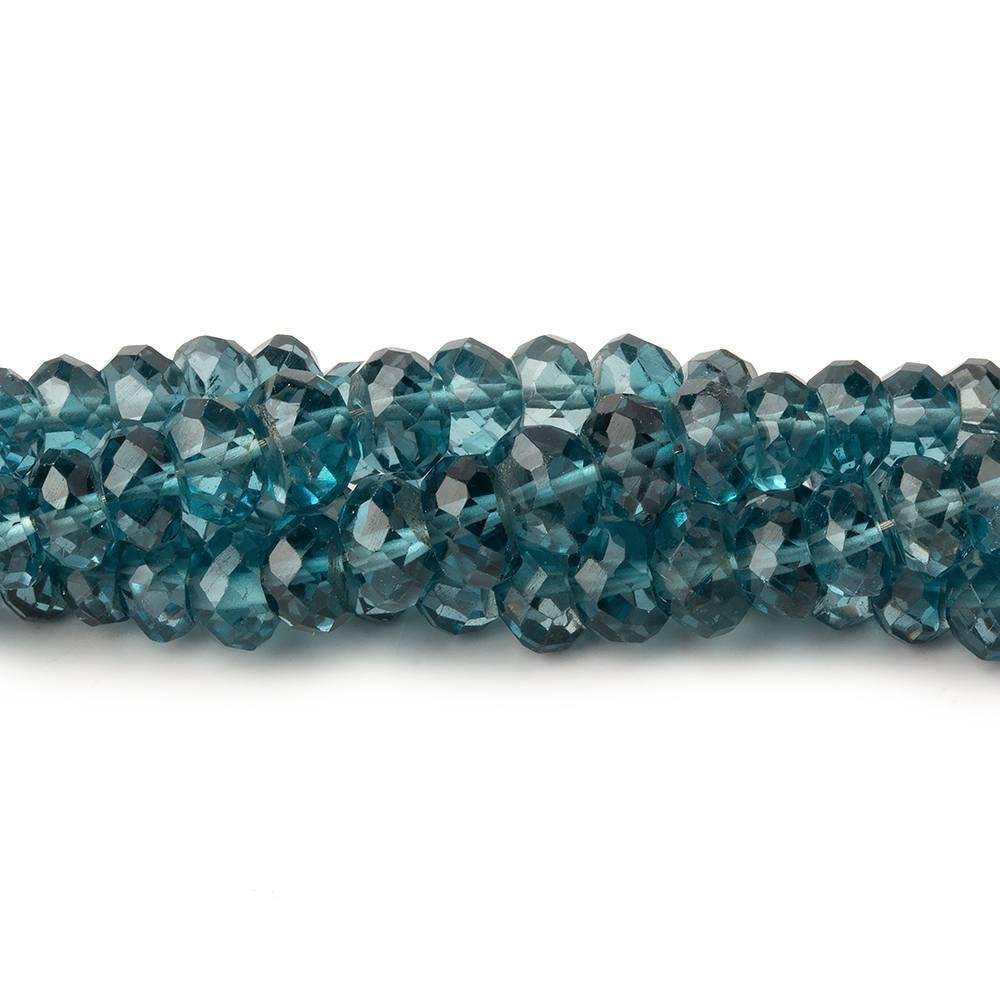 4-4.5mm London Blue Topaz faceted rondelles 18 inch 155 beads AA