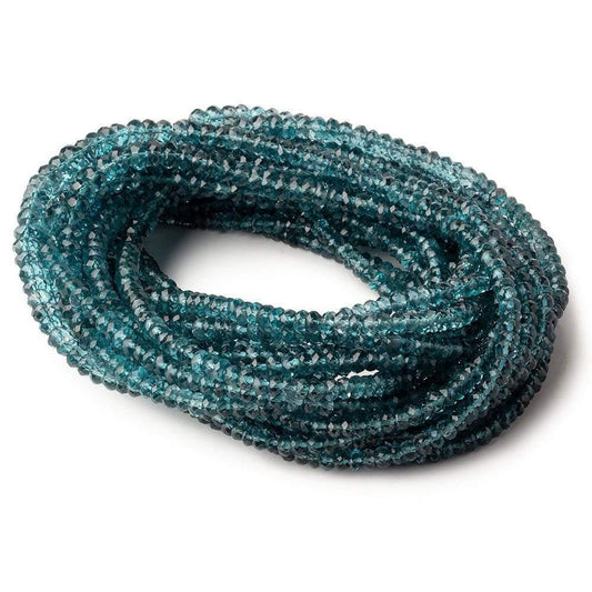 4-4.5mm London Blue Topaz faceted rondelles 18 inch 155 beads AA