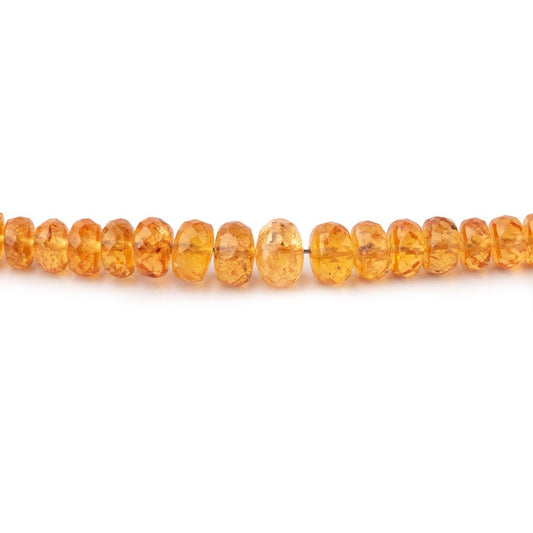 3-5mm Mandarin Garnet Faceted Rondelle Beads 18.75 inch 218 pieces AAA