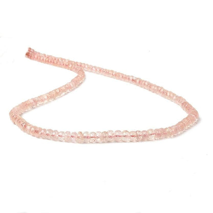 3-5mm Morganite faceted rondelle beads 16 inces 155 pieces AA