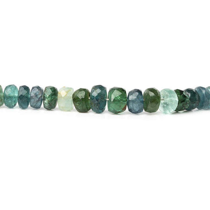 3-5mm Multi-tonal Indicolite Tourmaline Faceted Rondelles 176 pc 15 inch A