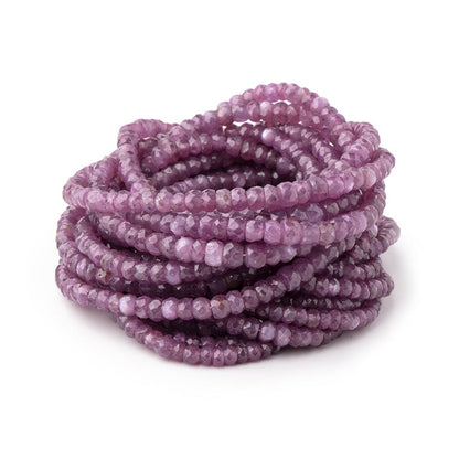 3-5mm Natural Star Ruby Faceted Rondelle Beads 17 inch 172 pieces