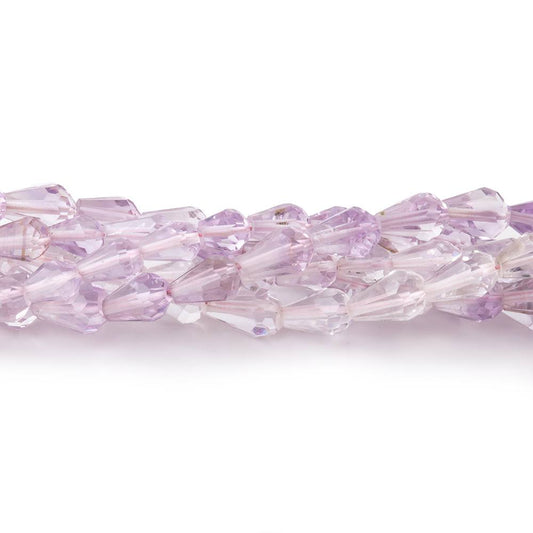 3-5mm Pale Pink Amethyst Straight Drilled Faceted Tear Drops 13.5 inch 54 Beads