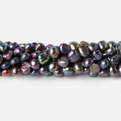 3-5mm Peacock Baroque Side Drilled Freshwater Pearls 16 inch 110 pieces