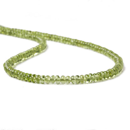 3-5mm Peridot Beads Plain Rondelle 13.5 inch 148 piecesAA