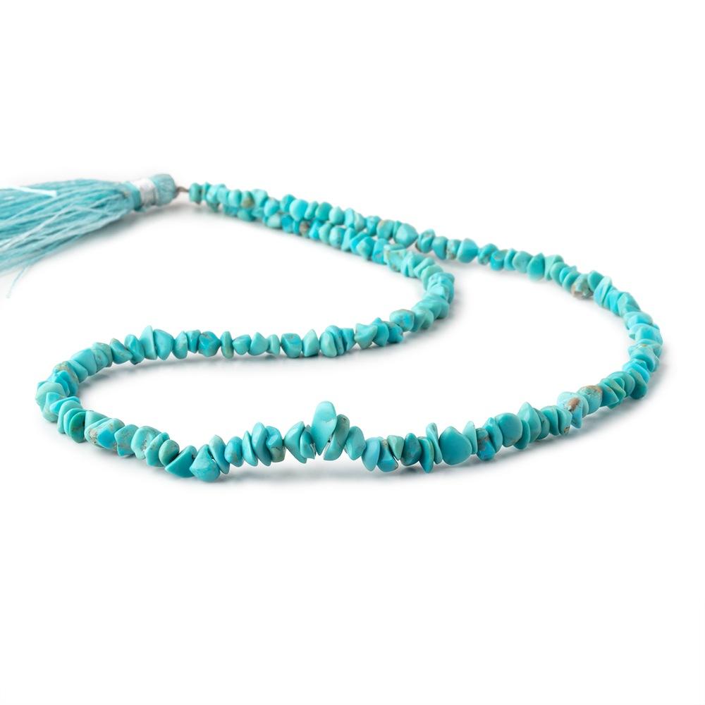 3-5mm Persian Turquoise plain nugget chip beads 14 inch 170 pieces