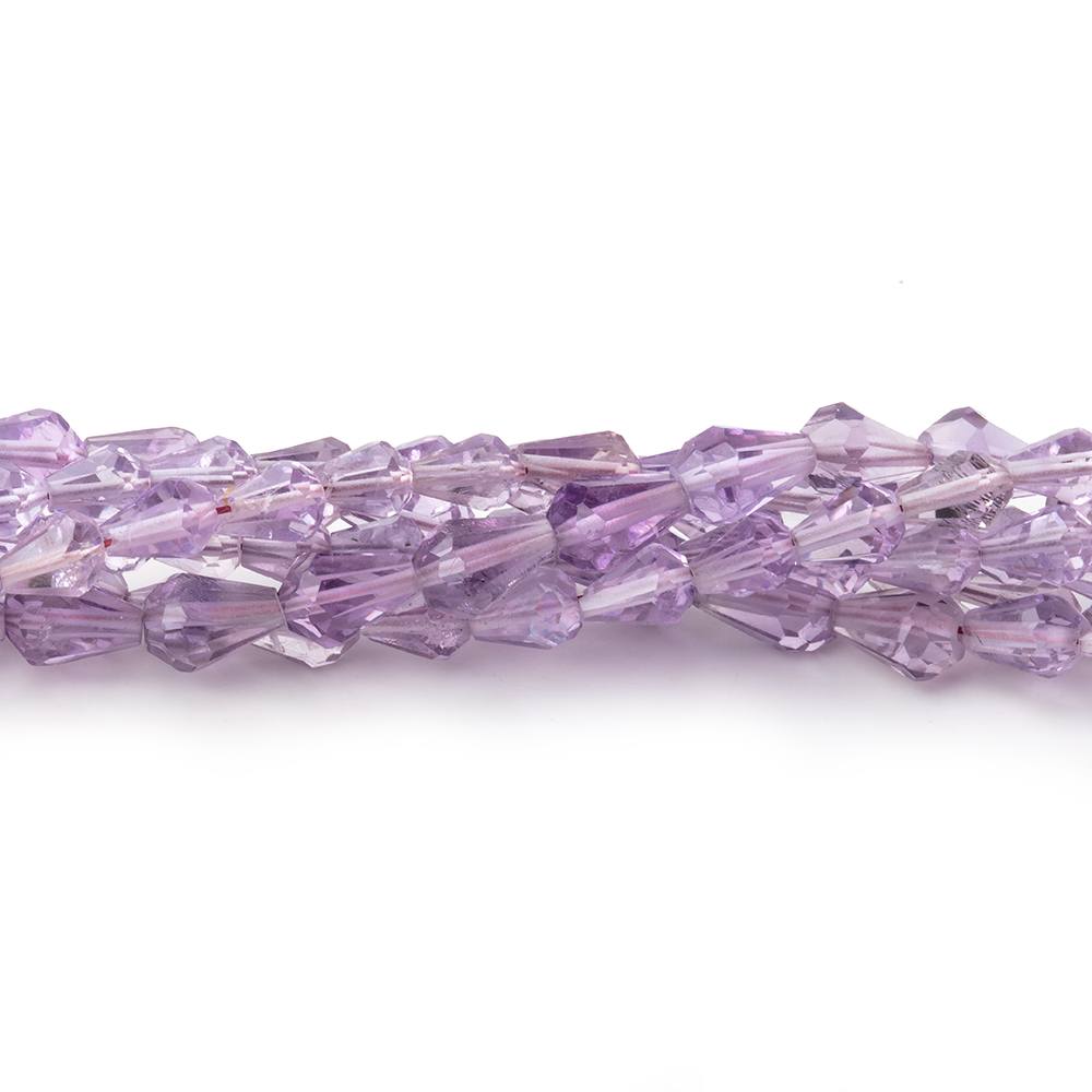 3-5mm Pink Amethyst Straight Drilled Faceted Tear Drop Beads 14.5 inch 58 pieces