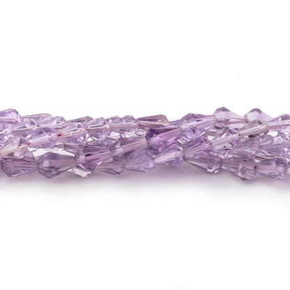 3-5mm Pink Amethyst Straight Drilled Faceted Tear Drop Beads 14.5 inch 58 pieces