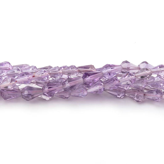 3-5mm Pink Amethyst Straight Drilled Faceted Tear Drop Beads 14.5 inch 58 pieces