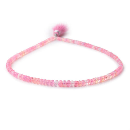 3-5mm Pink Ethiopian Opal Faceted Rondelle Beads 16 inch 169 pieces