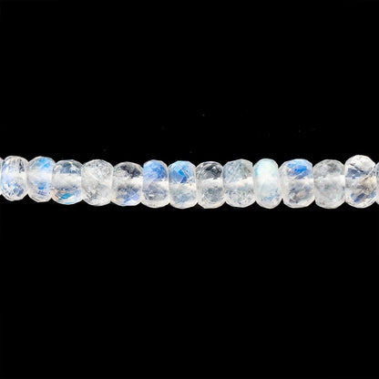 3mm Rainbow Moonstone Faceted Rondelle Beads 13 inch 126 pieces