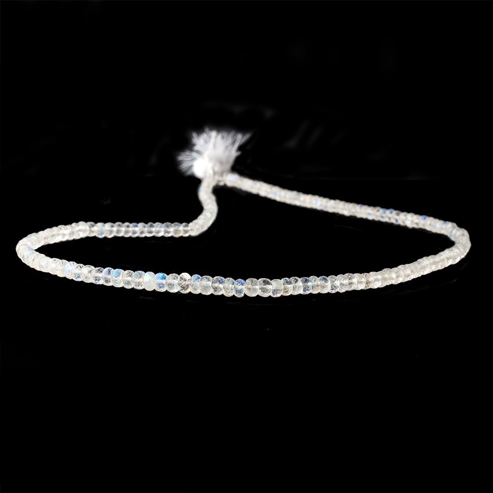 3mm Rainbow Moonstone Faceted Rondelle Beads 13 inch 126 pieces