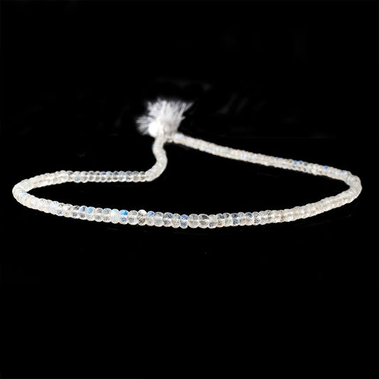 3mm Rainbow Moonstone Faceted Rondelle Beads 13 inch 126 pieces