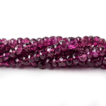 3-5mm Rubelite Faceted Rondelle Beads 16 inch 202 pcs