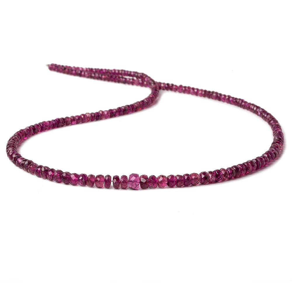 3-5mm Rubelite Faceted Rondelle Beads 16 inch 202 pcs