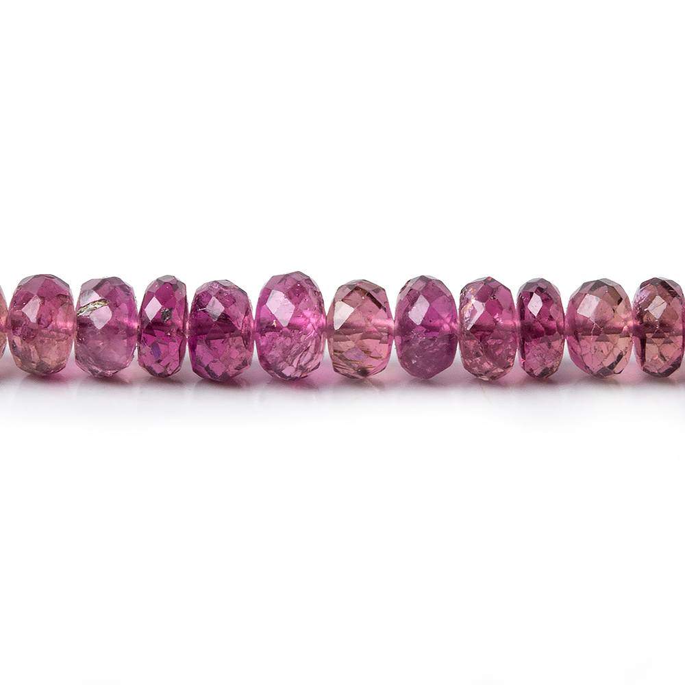 3-5mm Rubelite Tourmaline Faceted Rondelle Beads 20 inch 190 pcs AA Grade