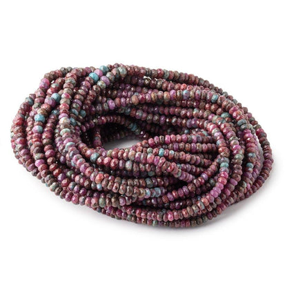 3-5mm Ruby in Zoisite Faceted Rondelle Beads 17 inch 190 pieces