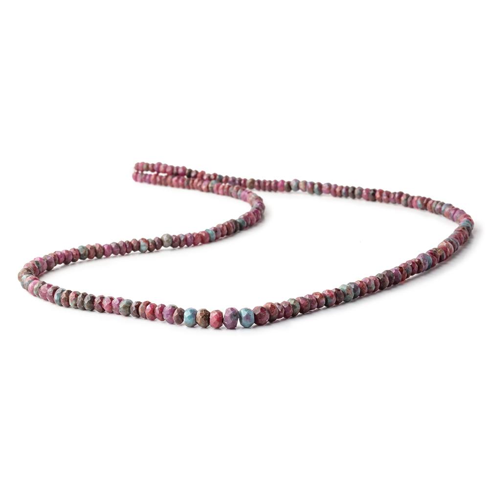 3-5mm Ruby in Zoisite Faceted Rondelle Beads 17 inch 190 pieces