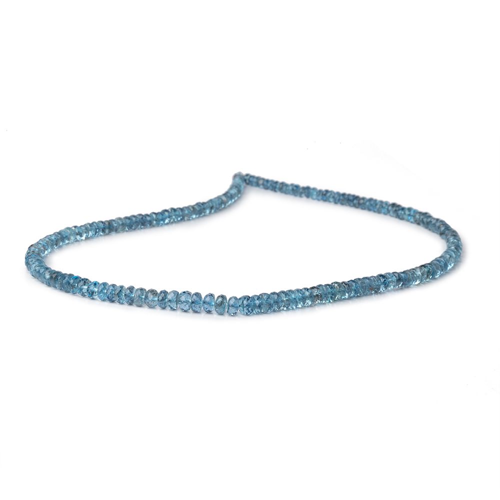 3-5mm Santa Maria Aquamarine Faceted Rondelles 16 inch 163 Beads AA