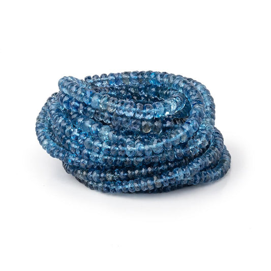 3-5mm Santa Maria Aquamarine Faceted Rondelles 16 inch 163 Beads AAA