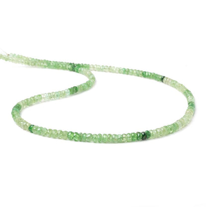 3-5mm Shaded Tsavorite Garnet faceted rondelle beads 16 inch 200 beads