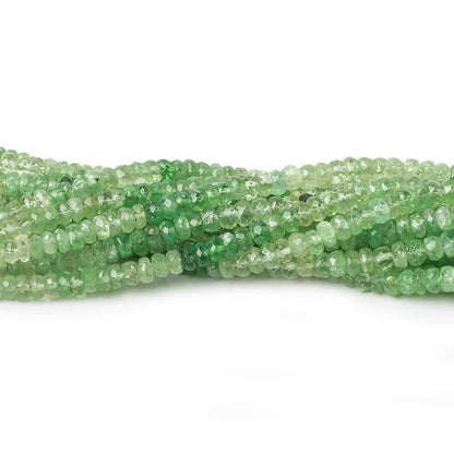 3-5mm Shaded Tsavorite Garnet faceted rondelle beads 16 inch 200 beads
