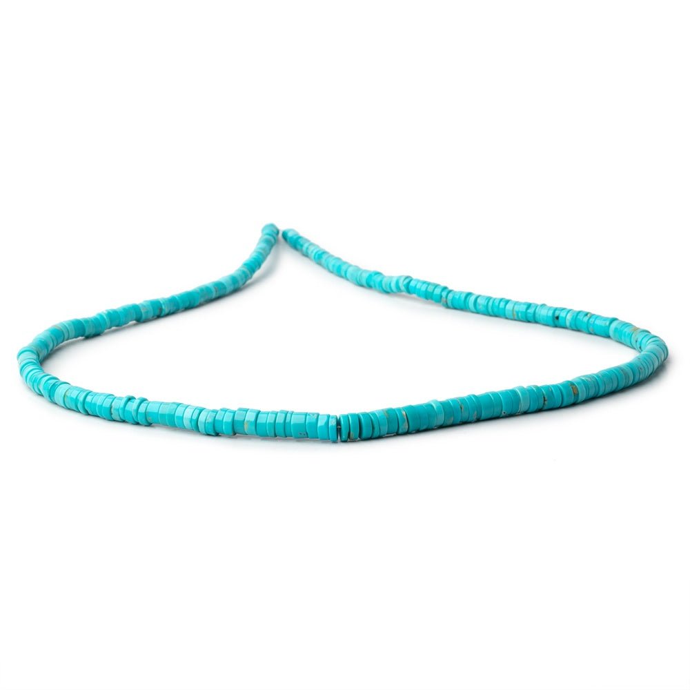 3-5mm Sleeping Beauty Turquoise Plain Heishi Beads 18 inch 287 pieces