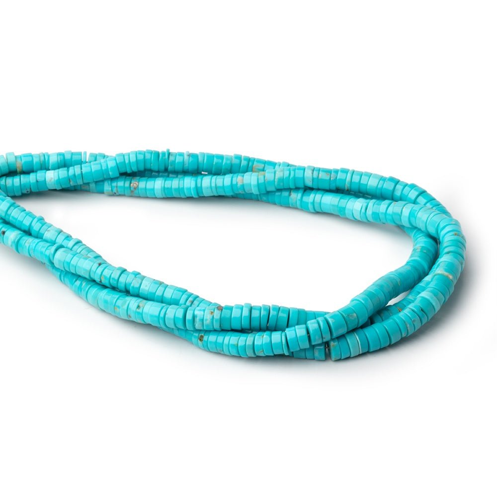 3-5mm Sleeping Beauty Turquoise Plain Heishi Beads 18 inch 287 pieces
