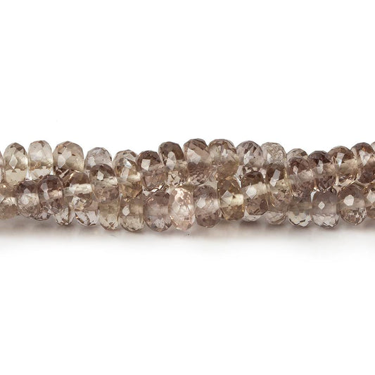 3-5mm Smoky Brown Scapolite faceted rondelles 18 inch 190 beads AAA