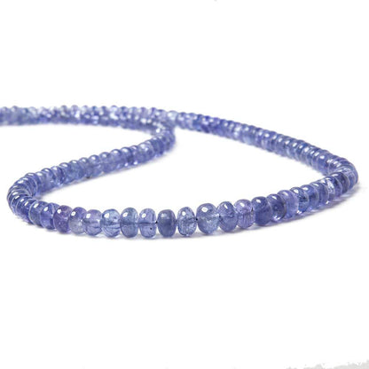 3 - 5mm Tanzanite Plain Rondelle Beads 13 inch 137 pieces