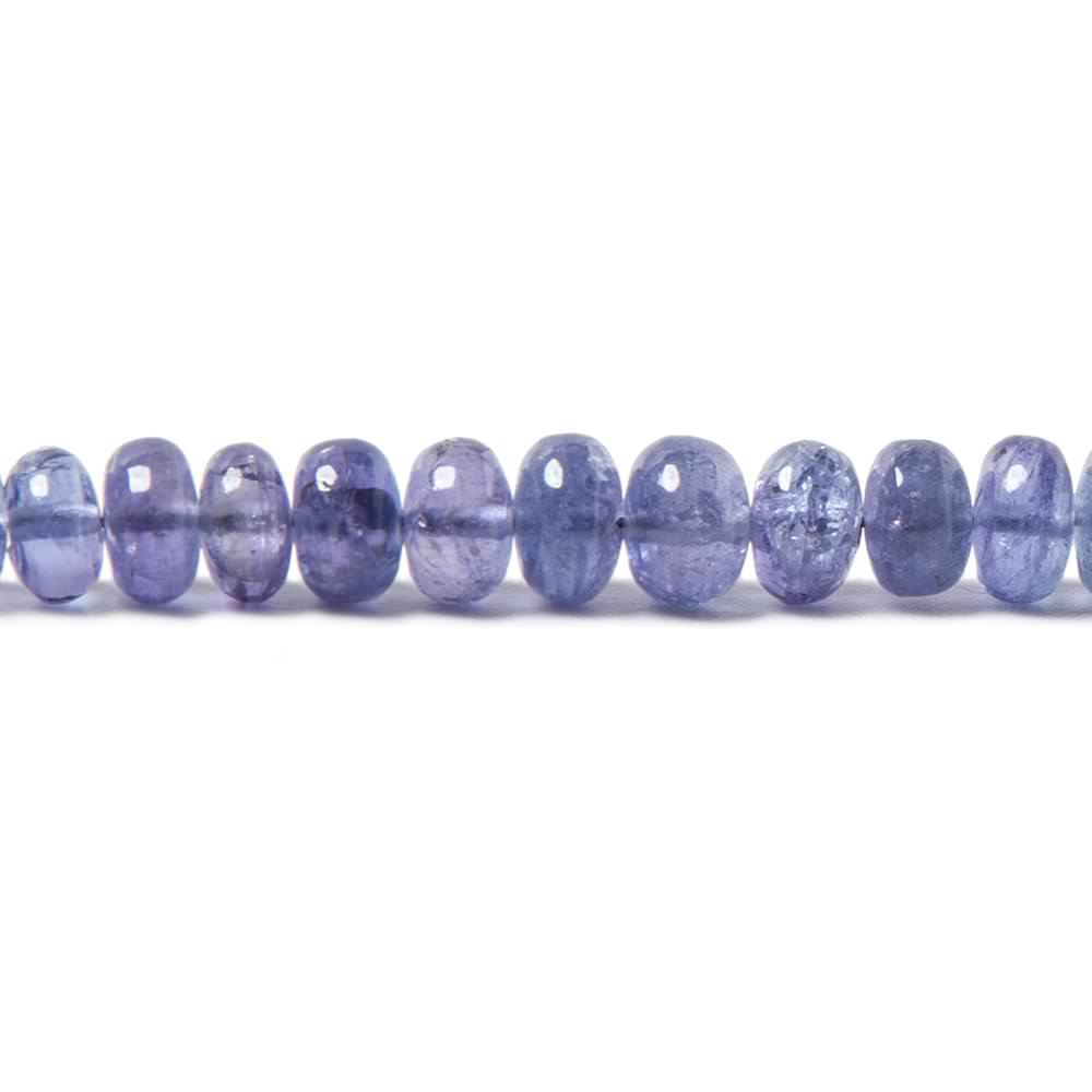 3 - 5mm Tanzanite Plain Rondelle Beads 13 inch 137 pieces