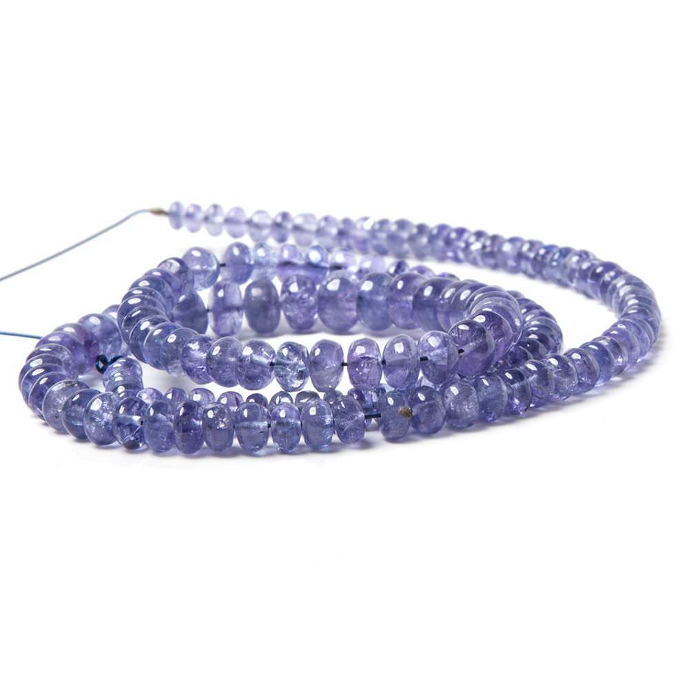 3 - 5mm Tanzanite Plain Rondelle Beads 13 inch 137 pieces