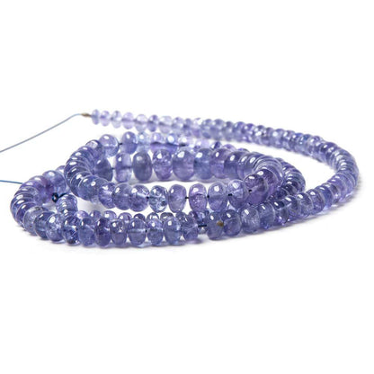 3 - 5mm Tanzanite Plain Rondelle Beads 13 inch 137 pieces