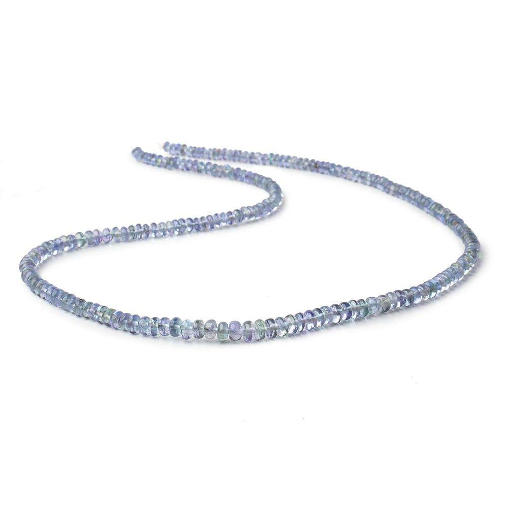 3-5mm Tanzanite Plain Rondelle Beads 18 inch 200 pieces