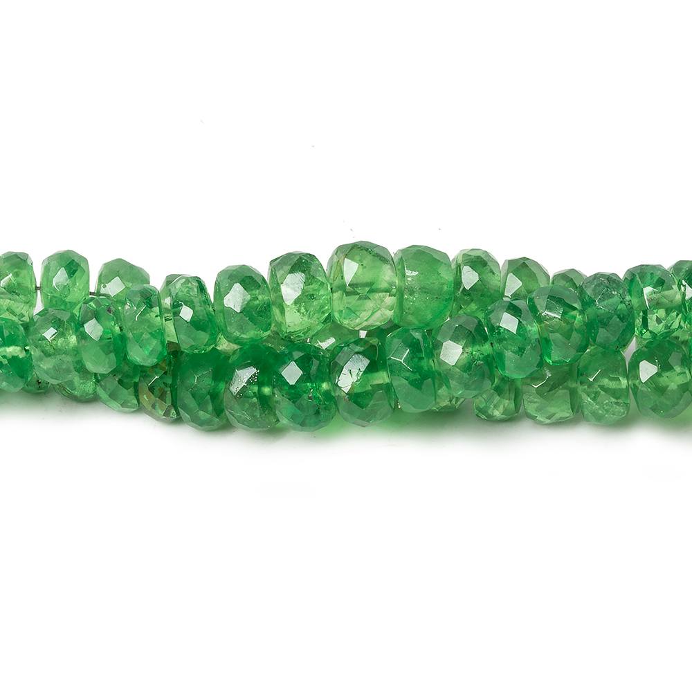 3-5mm Tsavorite Garnet faceted rondelles 16 inch 172 beads AA