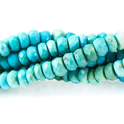3-5mm Turquoise Faceted Rondelle Beads 13 inch 130 pieces