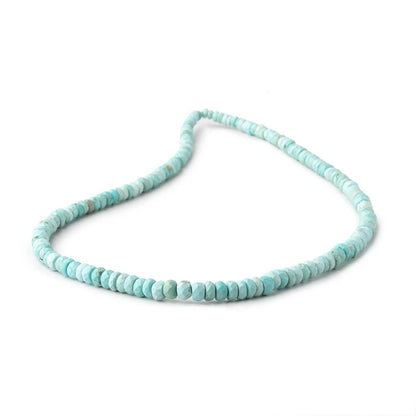3-5mm Turquoise Faceted Rondelle Beads 16 inch 166 pieces