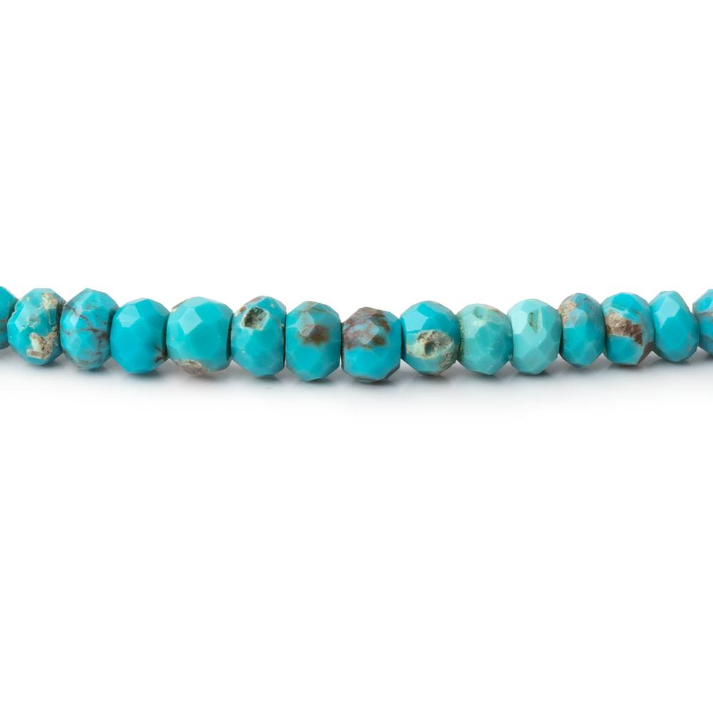 3-5mm Turquoise Faceted Rondelle Beads 16 inch 178 pieces