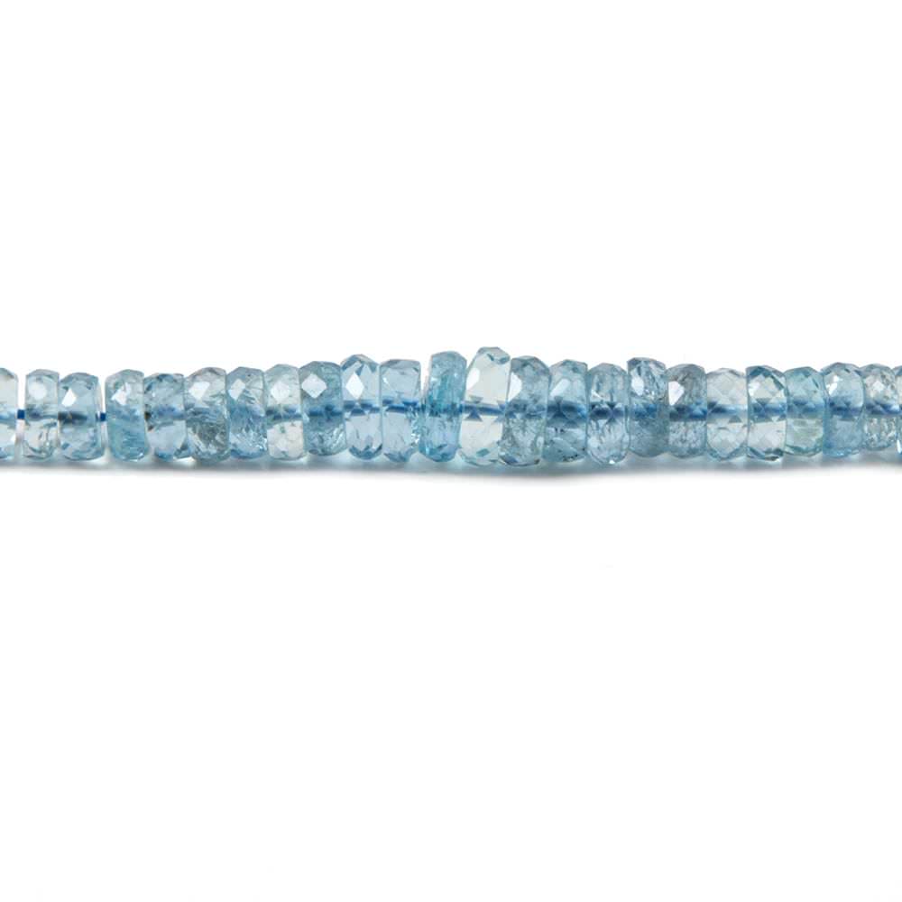 3-6.5mm Aquamarine faceted heshi beads 18 inch 265 pieces