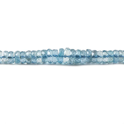 3-6.5mm Aquamarine faceted heshi beads 18 inch 265 pieces
