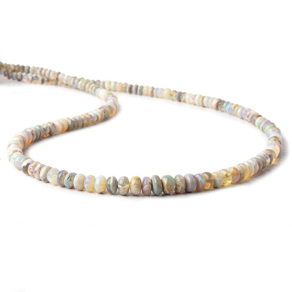 3-6.5mm Australian Opal Plain Rondelles Beads 18 inch 170 pieces A