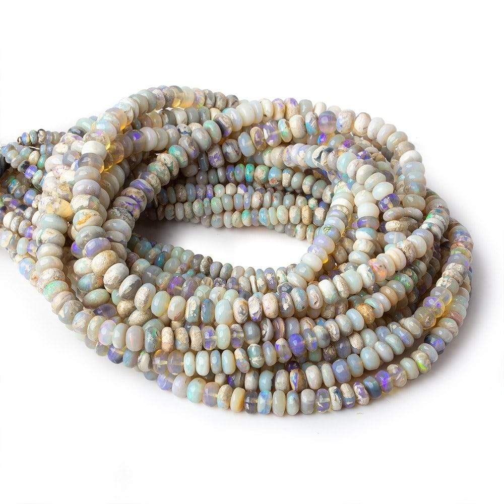 3-6.5mm Australian Opal Plain Rondelles Beads 18 inch 170 pieces A