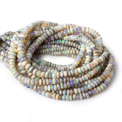 3-6.5mm Australian Opal Plain Rondelles Beads 18 inch 170 pieces A