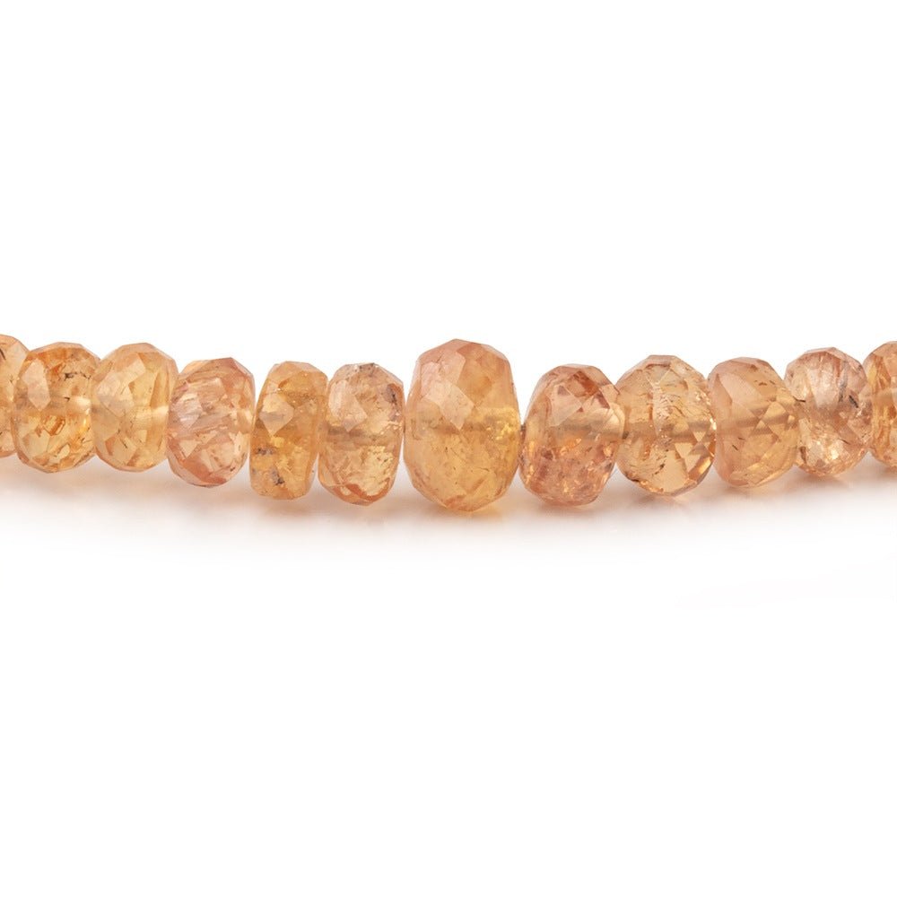 3-6.5mm Precious Topaz Faceted Rondelle Beads 16 inch 165 pieces AA