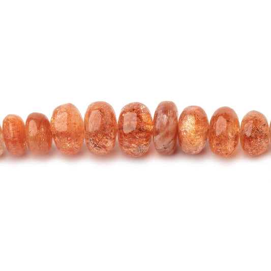 3-6.5mm Sunstone plain rondelle Beads 18 inch 227 pieces