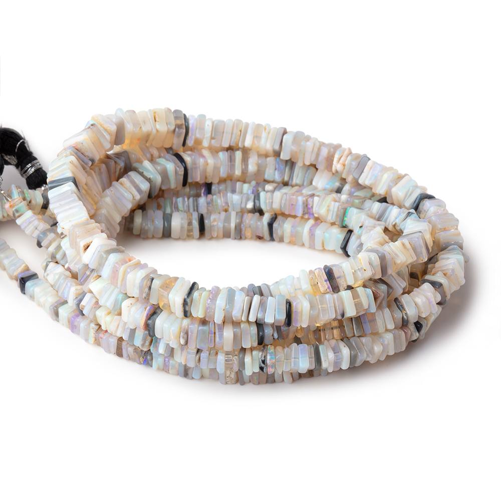 3-6mm Australian Opal Square Plain Heshi Beads 16 inch 270 pieces