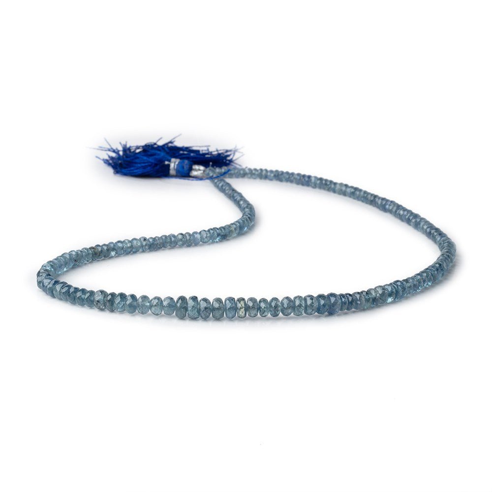 3-6mm Blue Sapphire Faceted Rondelle Beads 16 inch 169 pieces AA