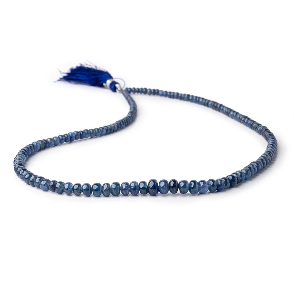 3-6mm Blue Sapphire Plain Rondelle Beads 16 inch 151 pieces AA